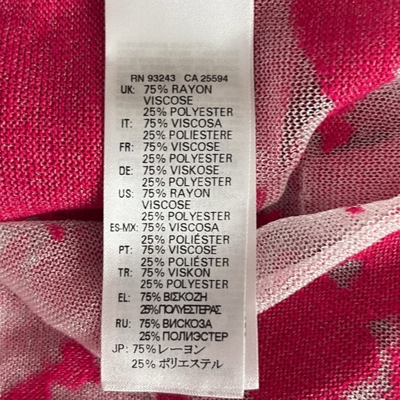 Diesel M Spots Oharw Long Sleeve Lurex Knit V Neck Top in Pink - Small-measured - Picture 11 of 13